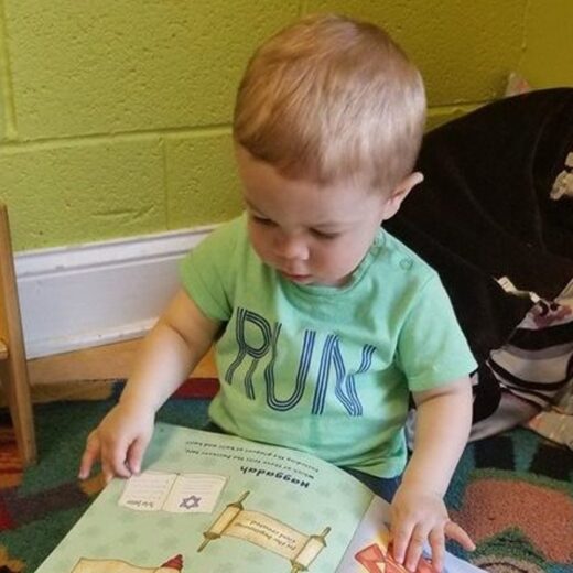 Infant reading.